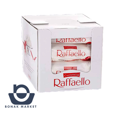 شکلات نارگیلی با مغز بادام 16 بسته 4عددی گرم رافائلو raffaello