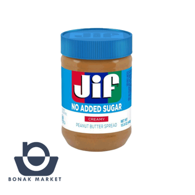 کره بادام زمینی جیف آبی بدون شکر Jif Creamy : وزن 454 گرم